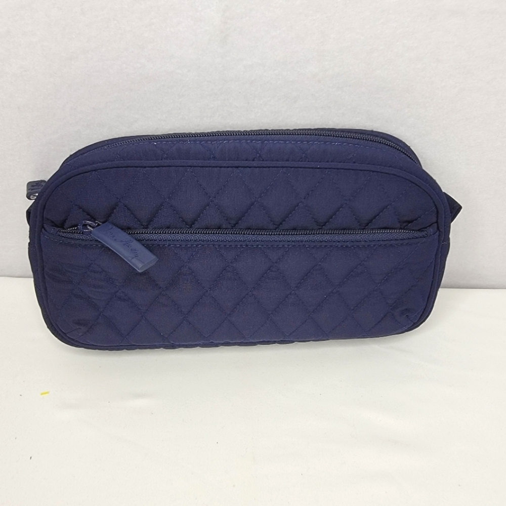 Vera Bradley Quilted Navy Blue Toiletry/Cosmetic Bag